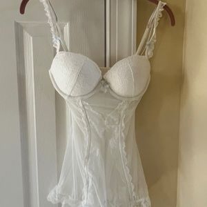 Victoria’s Secret white lace 34C teddy